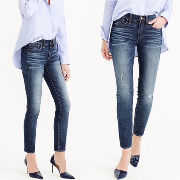 NWOT J. Crew Toothpick Jean in Pacific Wash size 28